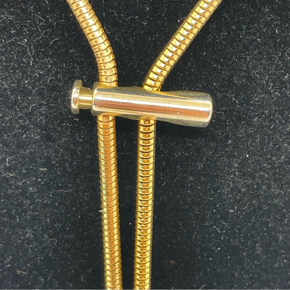 Lafayette 148 New York Bold Statement Necklace Gold Tone Adjustable Chain - Picture 6 of 10